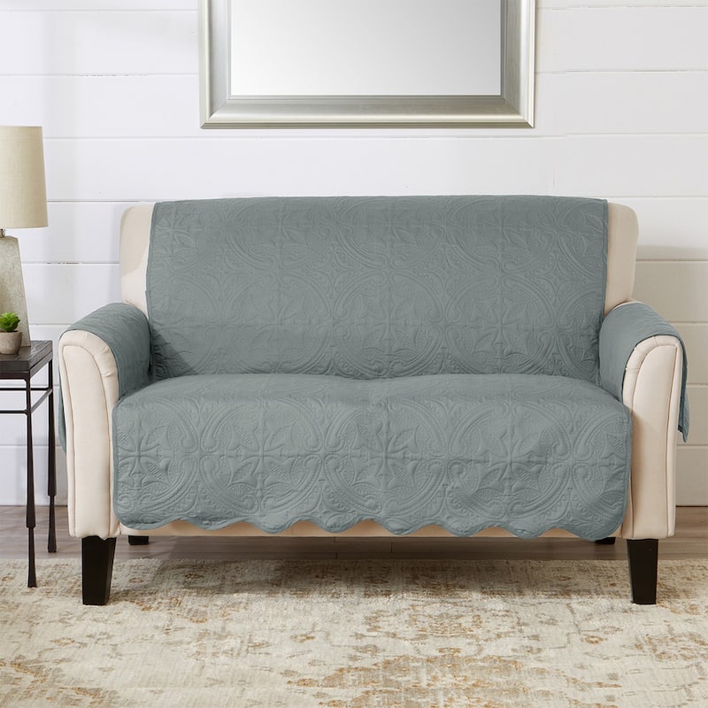 Reversible Love Seat Cover Quilted Pet Furniture Protector Slipcover