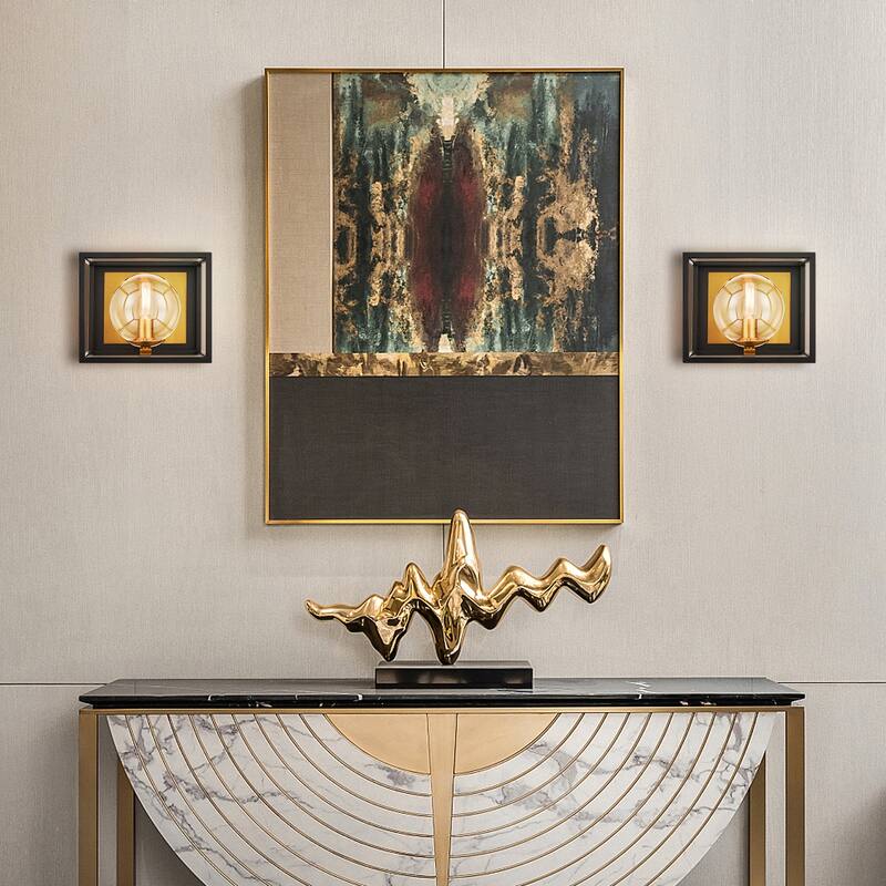 Light Society Vinn 1-Light Vanity Light - Black/Brushed Brass