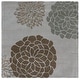preview thumbnail 23 of 24, SAFAVIEH Handmade Soho Herb Botanical N.Z. Wool Rug 6' Square - Light Grey - Square