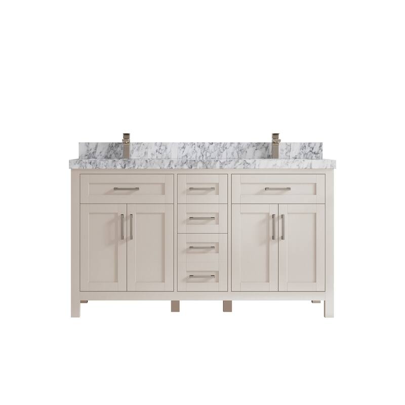 Willow Collections 60 in. W x 22 in. D Cambridge Double Sink Bathroom Vanity with Countertop