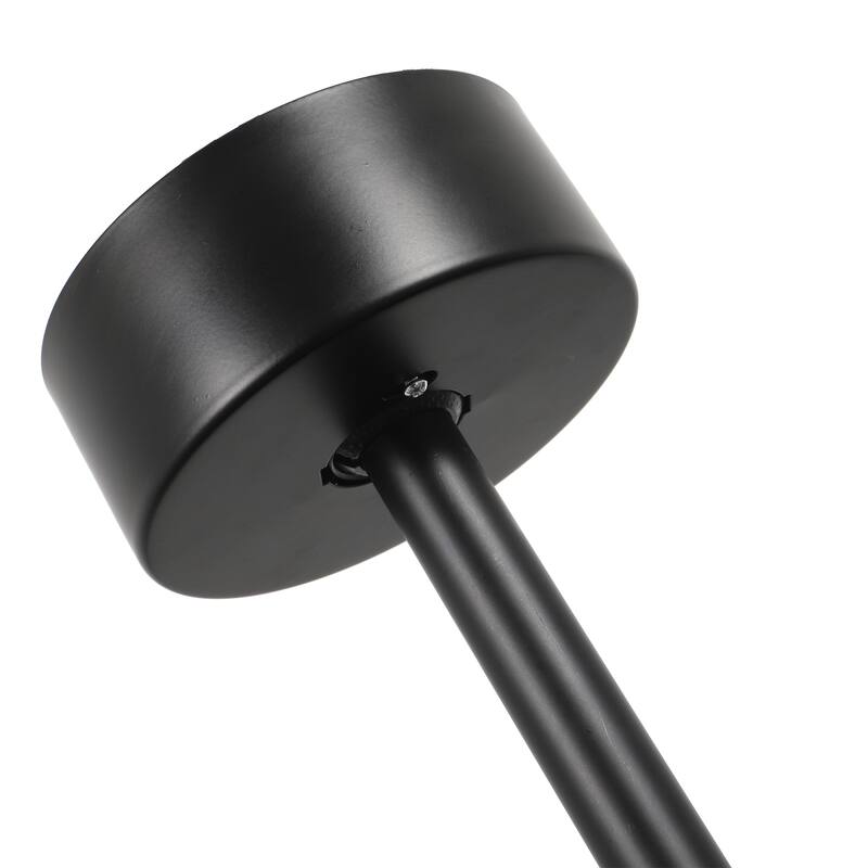 72'' Black Indoor Ceiling Fan with Light Remote Control