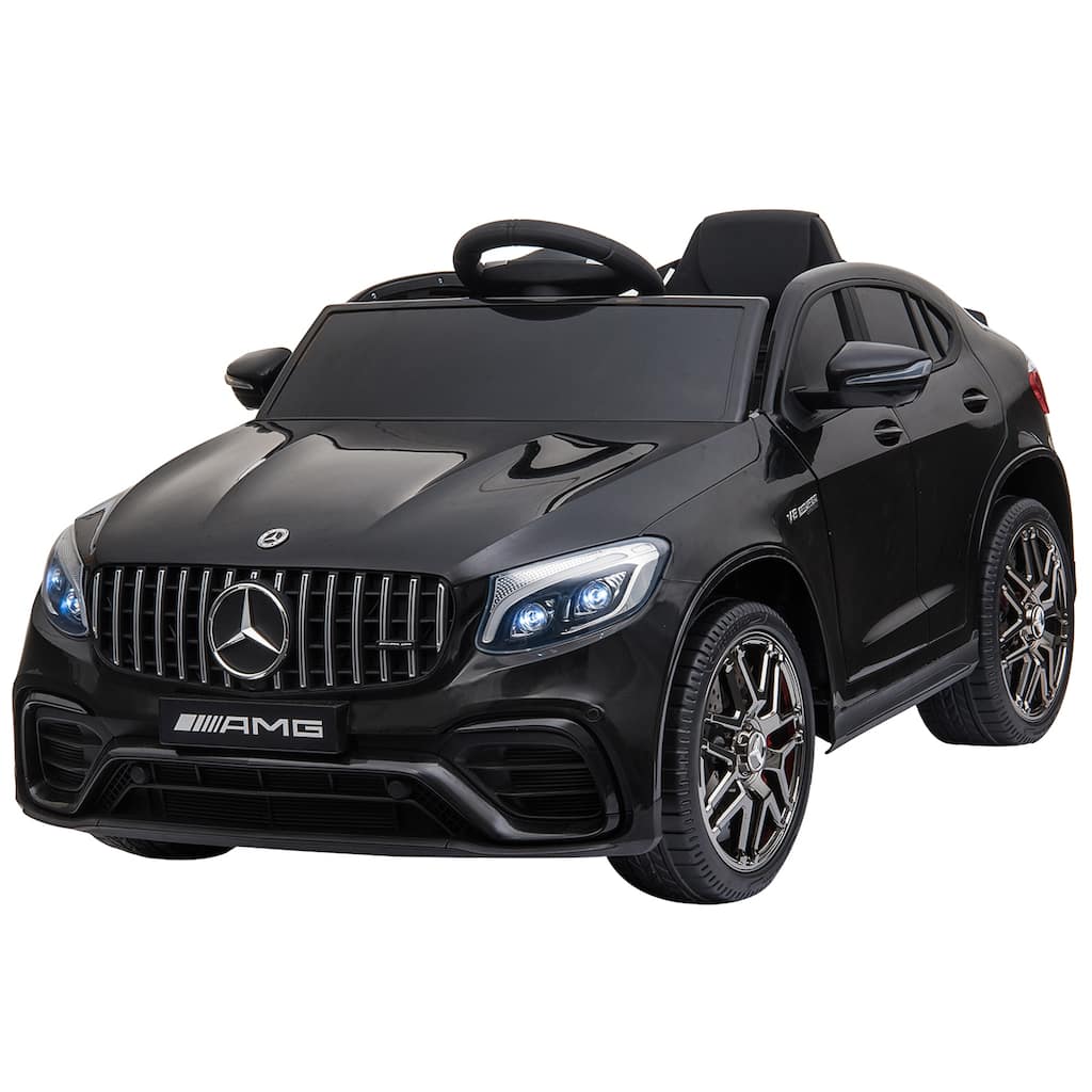 12V Mercedes Benz AMG GLC63S Coupe Kids Electric Ride-On Car with Remote Control, Music, Safety Belt, and Working Lights