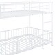 preview thumbnail 12 of 36, Unique Design Twin over Twin Size Metal Bunk Bed with Slide and Guardrails