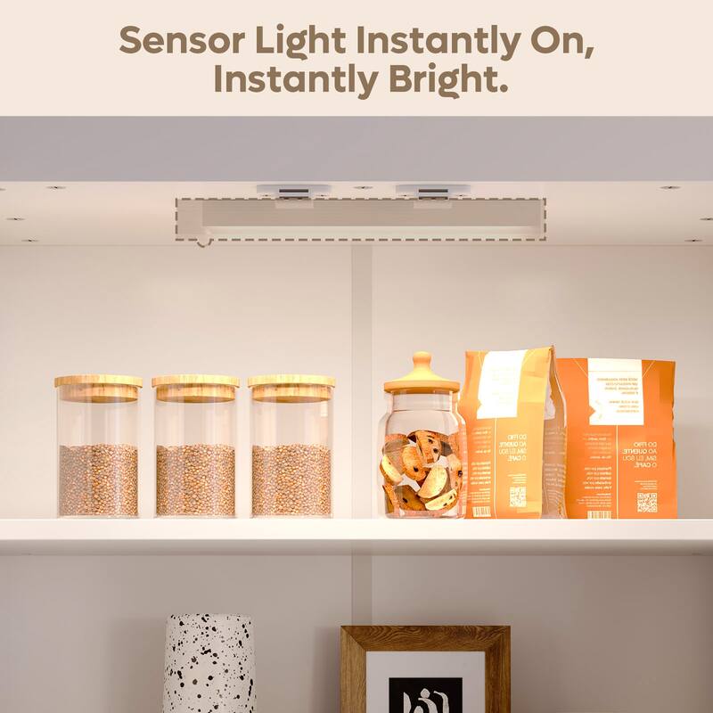 72" Tall Kitchen Pantry Cabinet with Adjustable Shelves, Door Shelves and Drawer,White Large Storage Cabinet with Sensor Light