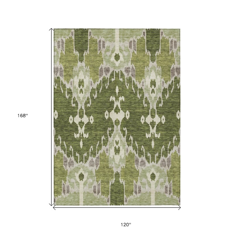HomeRoots Ikat Transitional Rectangle Outdoor Rug