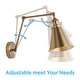 preview thumbnail 28 of 64, Rover 7" Adjustable Arm Metal LED Wall Sconce by JONATHAN Y