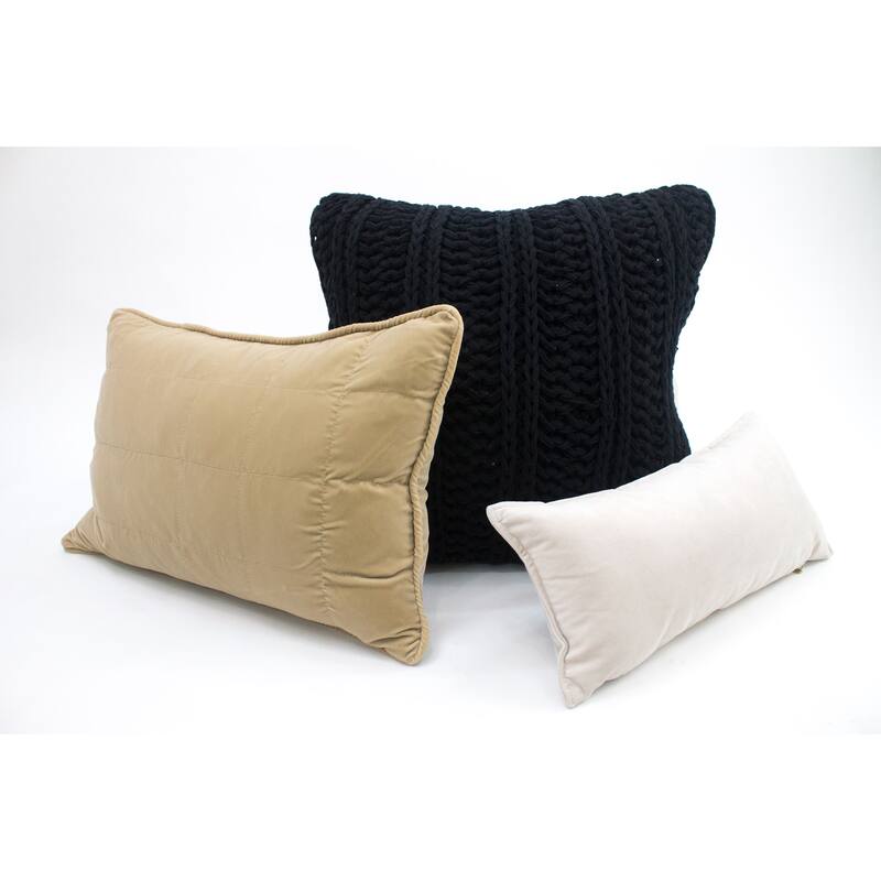 Jiti Indoor Classic Chunky Knitted Handmade Decorative Square Throw Pillows 24 x 24