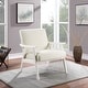preview thumbnail 24 of 85, Weldon Mid-Century Fabric Upholstered Chair Linen with Antique White Frame
