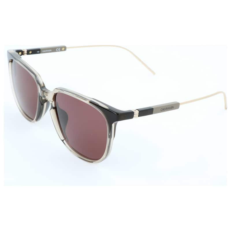 Calvin Klein Man 56mm Crystal Taupe/Brown Sunglasses CK19700S-278-56