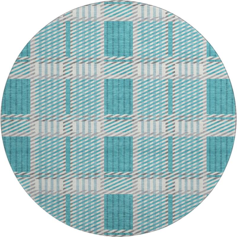 Premium Washable Super Soft Modern Plaid Mayfield Rug