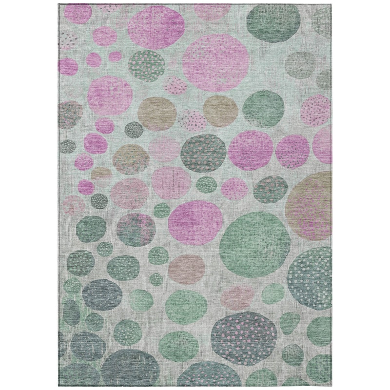 HomeRoots Geometric Transitional Rectangle Outdoor Rug