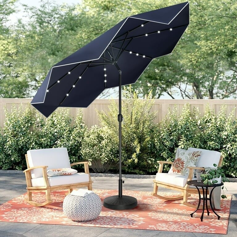 Ruffled patio umbrella deals