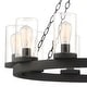 preview thumbnail 7 of 7, Acroma 10-light Farmhouse Black Wagon Wheel Chandelier