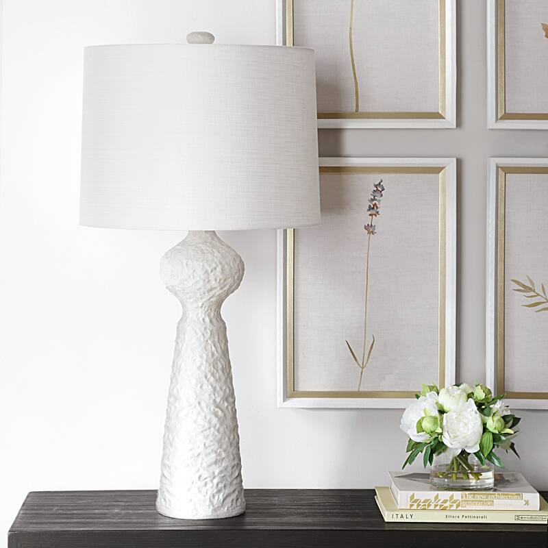 Finial Base Table Lamp with Tapered Shade - 36" - Cream
