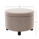 preview thumbnail 4 of 35, WOVENBYRD Large Round Storage Ottoman, Lift Off Lid