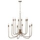 preview thumbnail 4 of 3, 40" W x 38" H 12-Light Chandelier in Mystic Bronze - 40"W x 39"H