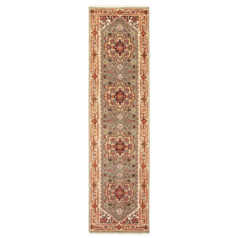 ECARPETGALLERY Hand-knotted Serapi Heritage Teal Wool Rug - 2'5 x 9'9 - Teal - 2'5 x 9'9