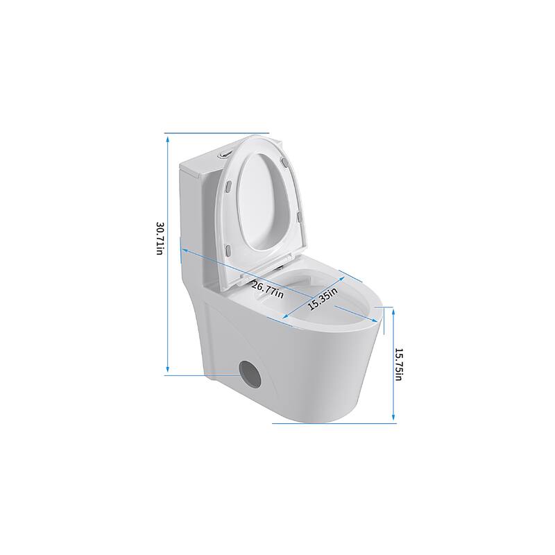 Giving Tree One Piece 1.1 GPF/1.6 GPF Dual Flush Elongated Toilet - N/A