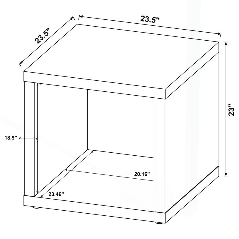 Charming Engineered Wood Side End Table with Rustic Finish for Versatile Spaces