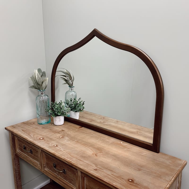 Mifflin Framed Mantel Mirror - Teardrop Cathedral - 38.4x27.4