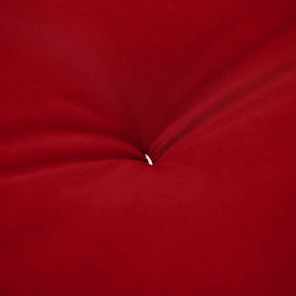 slide 9 of 9, Full-Size 8-inch Red Suede Futon Mattress Red - Full