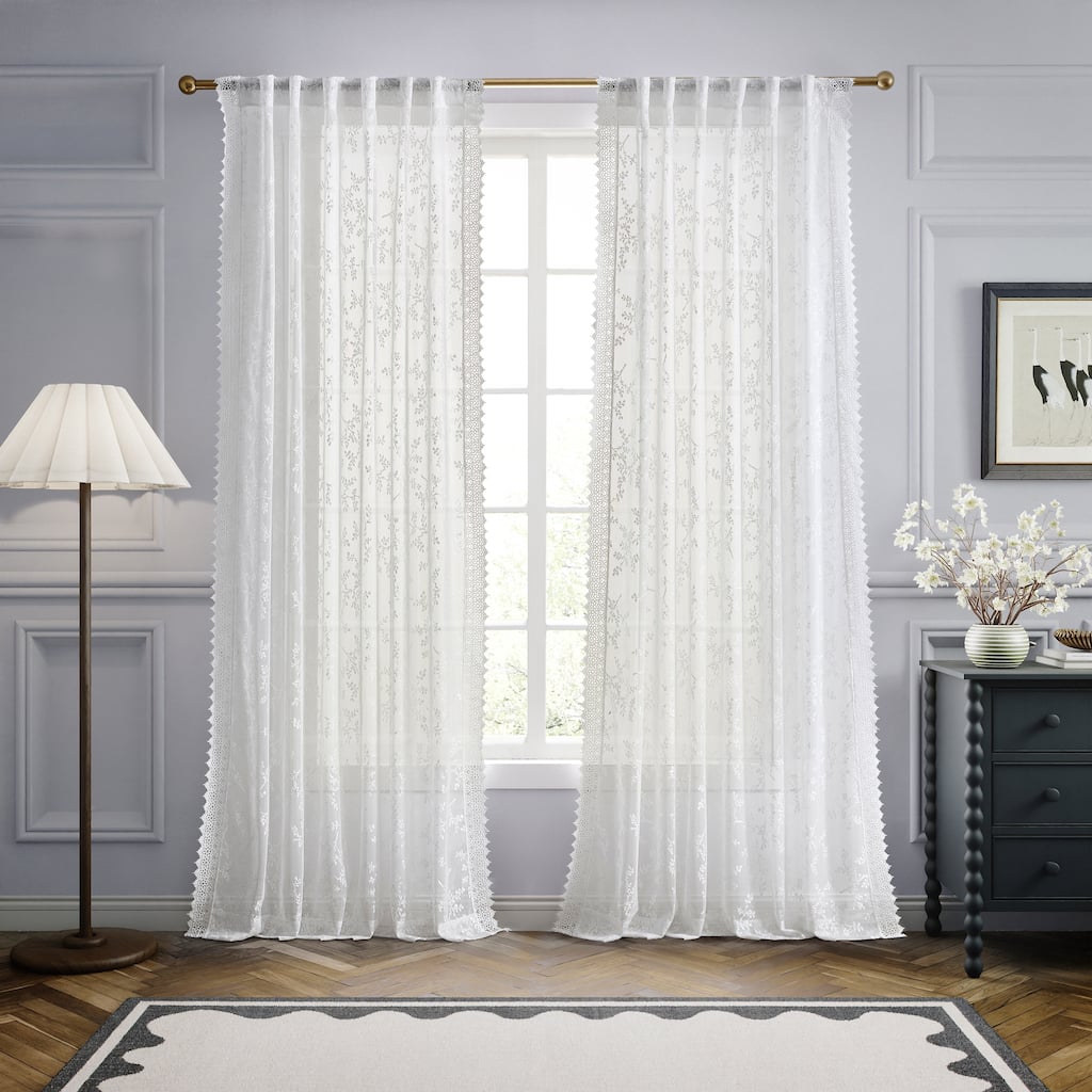 Ted Baker Chantilly Lace Curtain Panel Pair