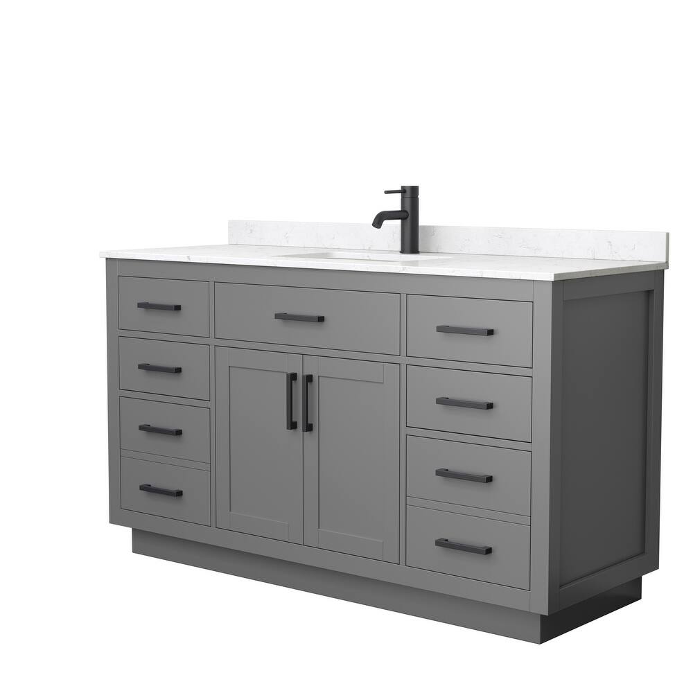 Beckett TK 60-inch Single Vanity, Cultured Marble Top