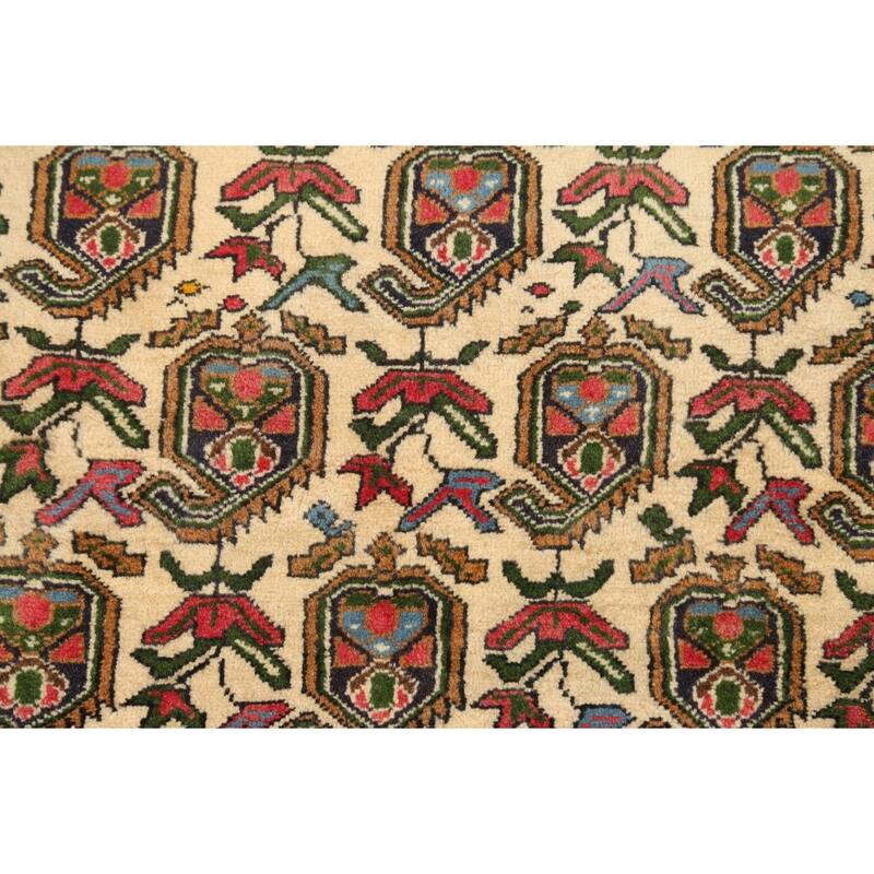 Geometric Traditional Sirjan Persian Area Rug Hand-knotted Wool Carpet - 3'2" x 5'5"