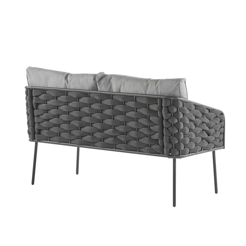 Christopher Knight Home - Thaddeus Metal 4-Pieces Patio Chat Set