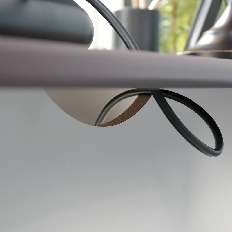 Engineered Wood Transitional Computer Desk Slide-Out Keyboard Tray