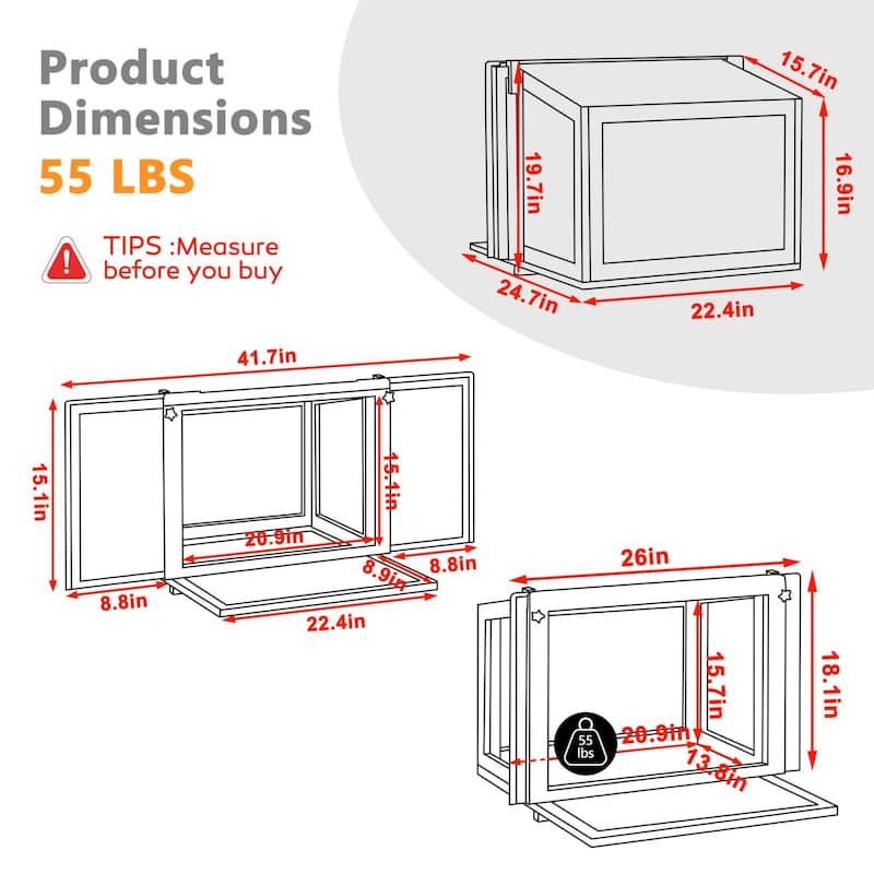 VEIKOUS Cat Window Perch & Catio Outdoor Enclosure, Adjustable Cat Window Box with Plexiglass