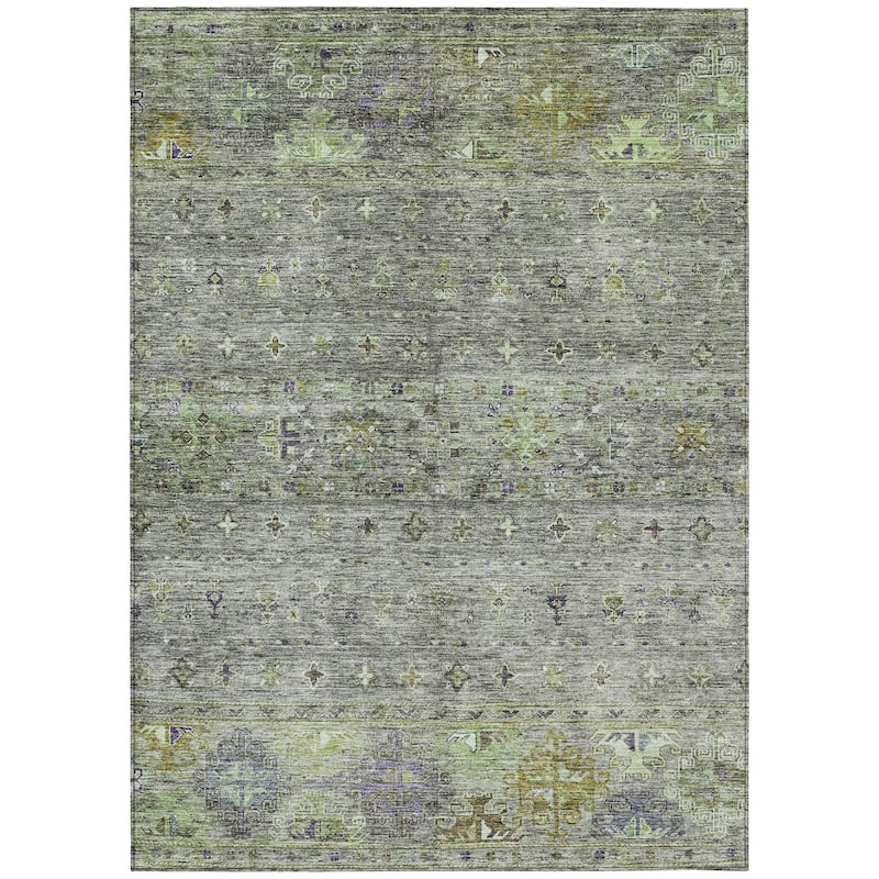 Machine Washable Indoor/ Outdoor Boho Moroccan Chantille Rug