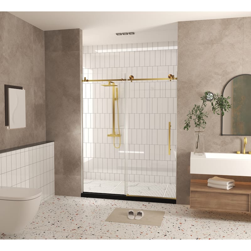 60" x 76" Sliding Frameless Shower Door - 60'' x 0.31'' x 76''
