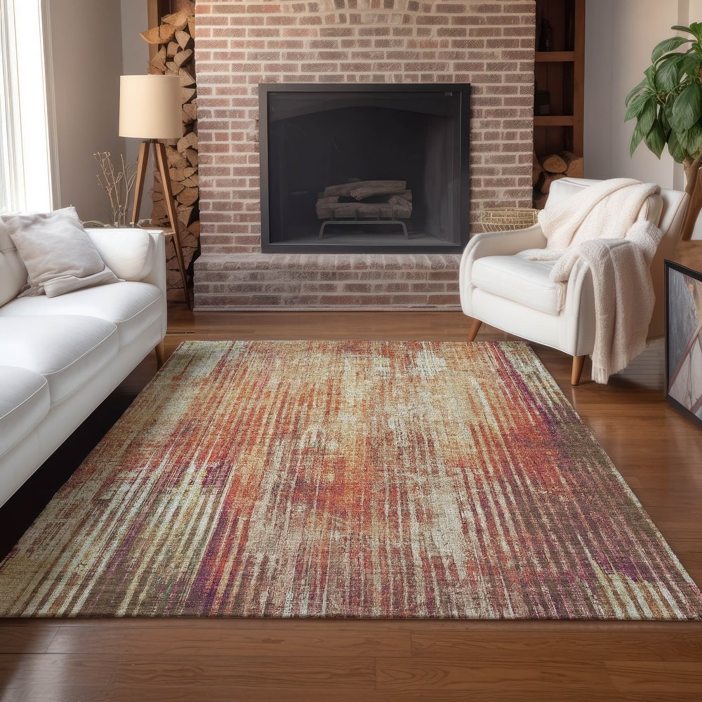Machine Washable Indoor/ Outdoor Chantille Modern Ombre Rug