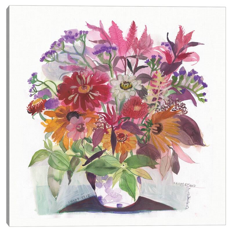 Farm Flowers 1 by Maret Hensick Canvas Art Print