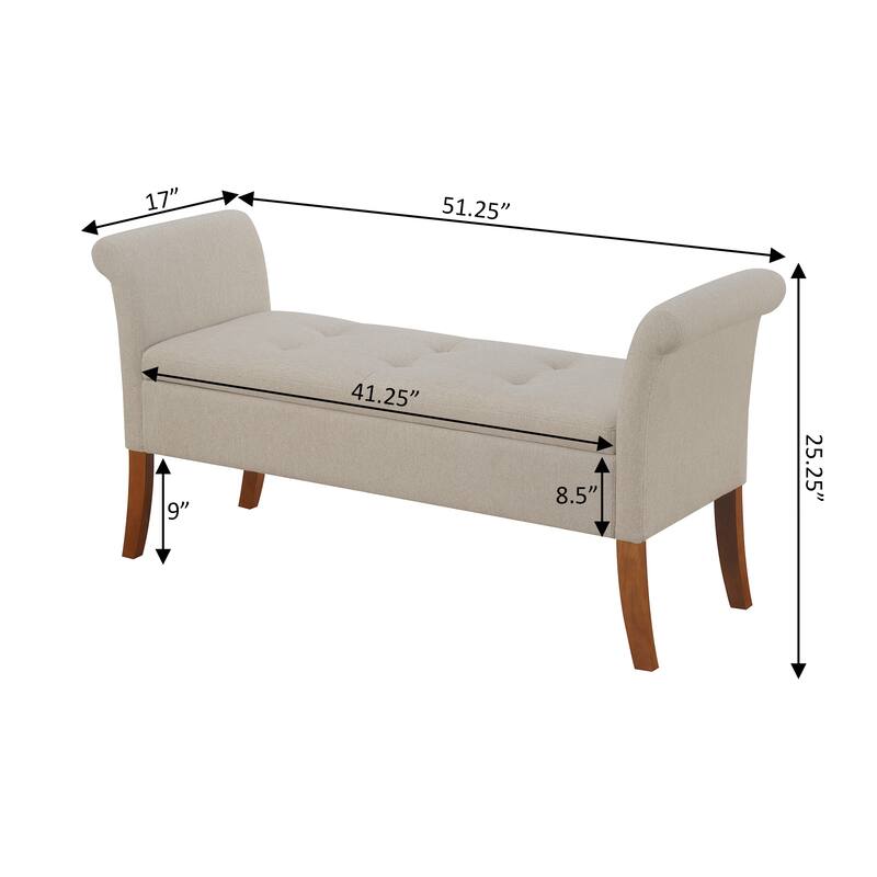 Convenience Concepts Designs4Comfort Garbo Entryway Storage Bench