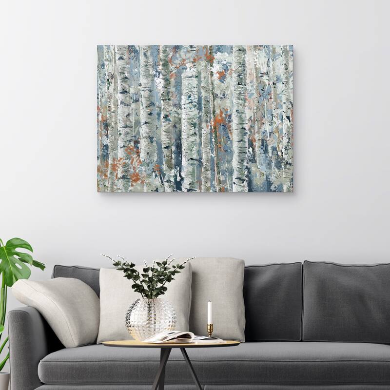 Speckled Birches by Studio Arts Canvas Art Print