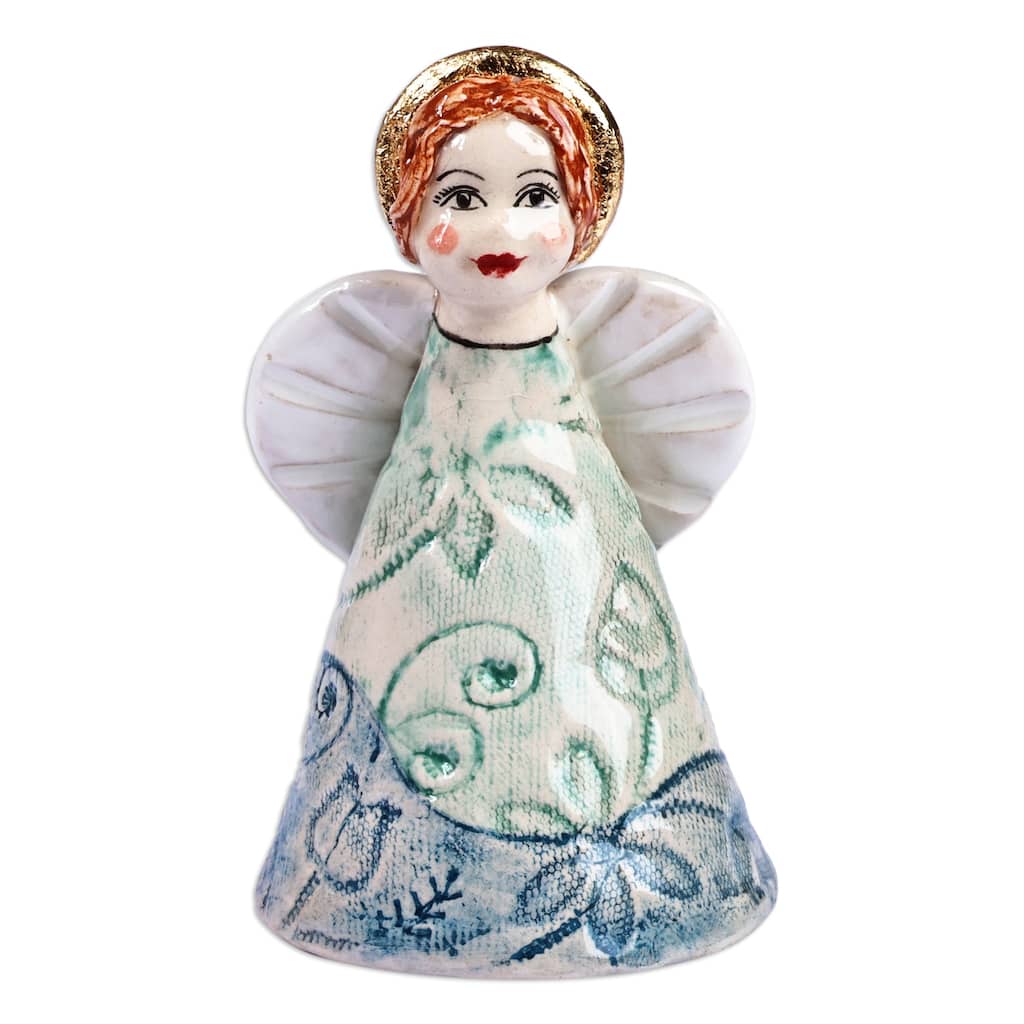 Novica Handmade Angelic Harmonies Decorative Ceramic Bell