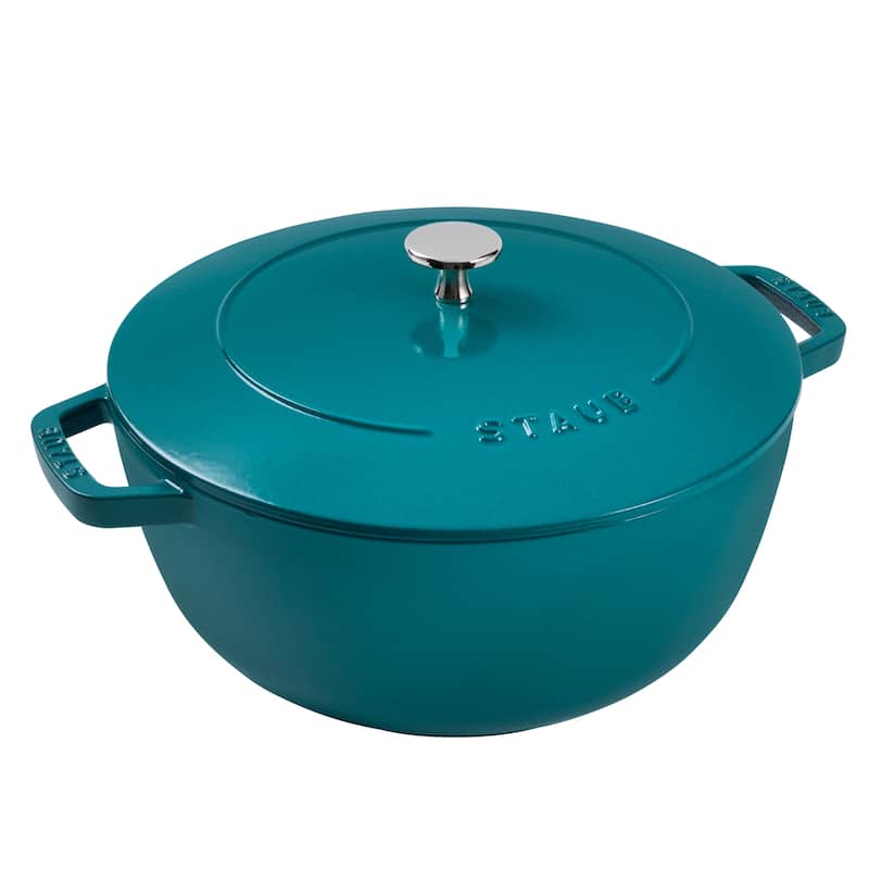 Staub Cast Iron Essential French Oven, Dutch Oven, 5-quart, serves 5-6, Made in France - 5-qt - Turquoise