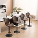 preview thumbnail 18 of 27, HOMYKA Swivel Adjustable Height Stool Set of 4 Retro Brown
