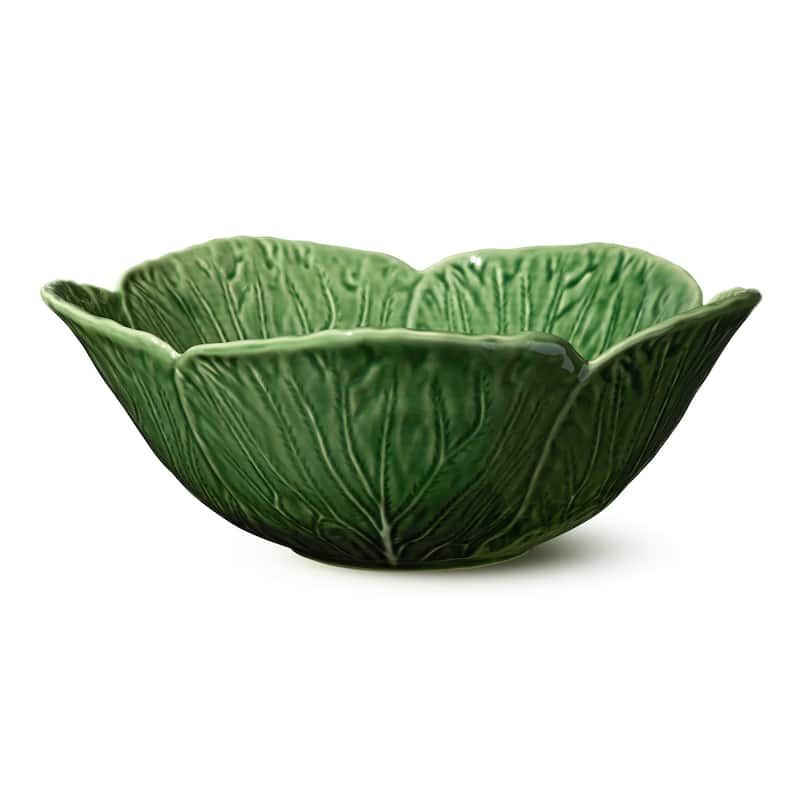 Certified International Le Jardin Cabbage 3-D Deep Bowl 12.75" x 5" - 12.75"W x 12.75"D x 5"H