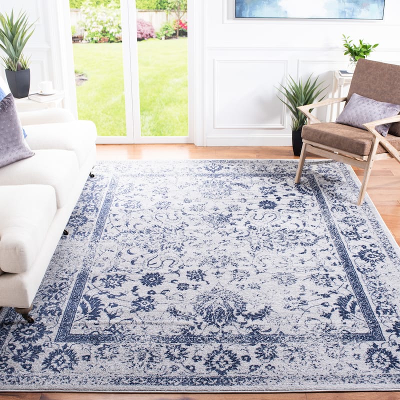 SAFAVIEH Adirondack Dakota Rustic Shabby Chic Distressed Rug - 11' x 15' - Grey/Navy - Rectangle