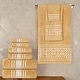 preview thumbnail 77 of 82, Superior Sadie Zero Twist Cotton Solid and Floral 9 Piece Towel Set Gold