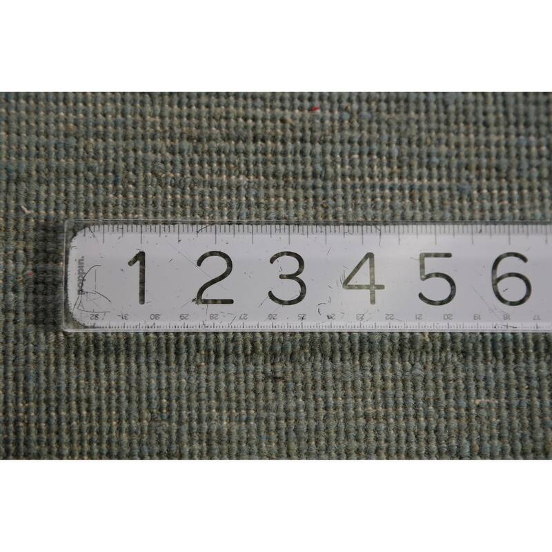 Light Green & Blue Modern Gabbeh Oriental Rug Handmade Wool Carpet - 4'8" x 6'4"