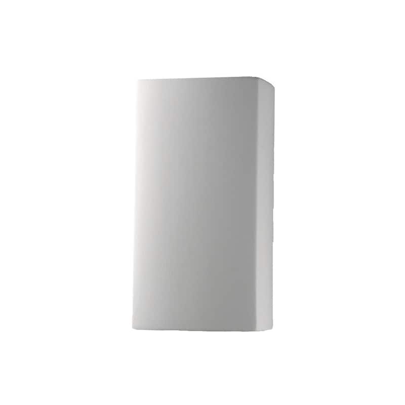 Justice Design Ambiance Bisque Outdoor Small Rectangle Wall Sconce