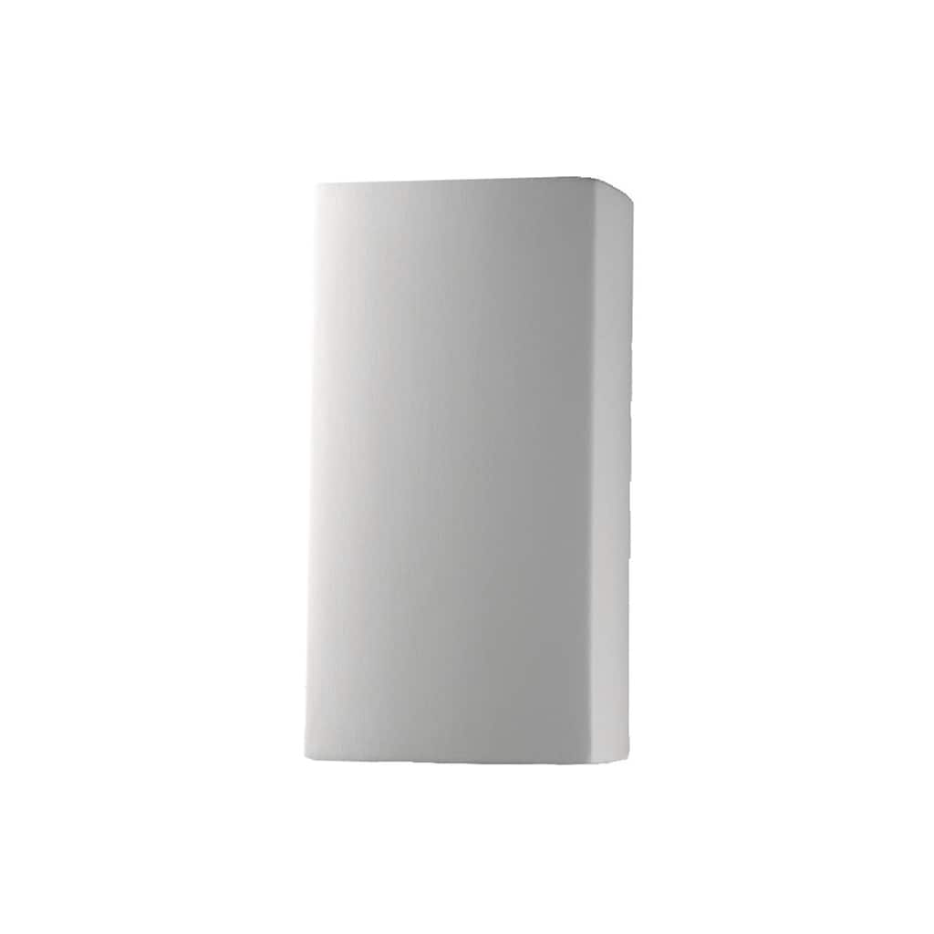 Justice Design Ambiance Bisque Outdoor Small Rectangle Wall Sconce