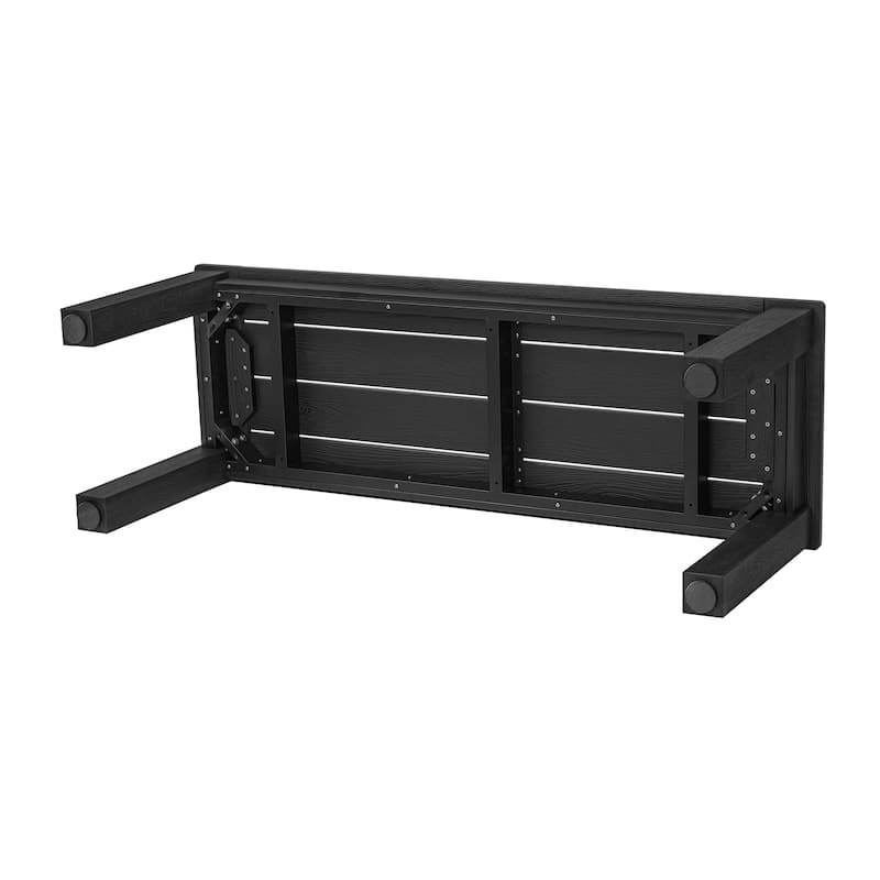 Modern 47.in All-Weather HDPS Outdoor Backless Bench