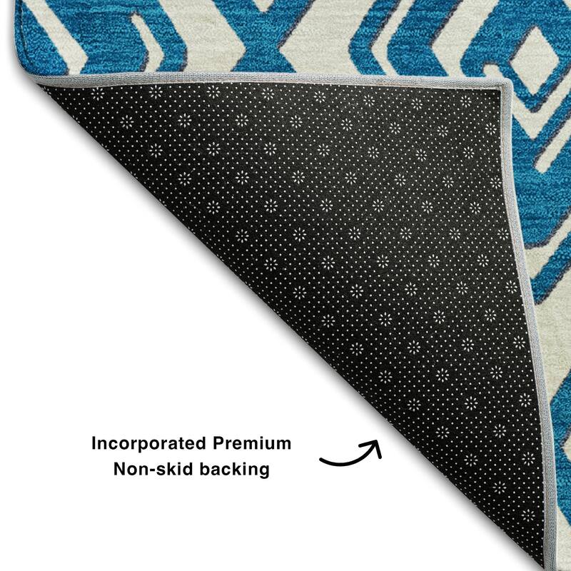 Premium Washable Super Soft Diamond Cascade Mayfield Rug
