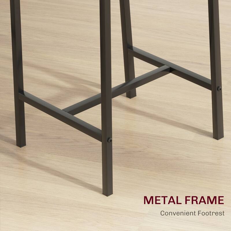Modern Style 3-Piece Dining Set with Rectangular Counter Height Table and 2 Open Back Dining Chairs