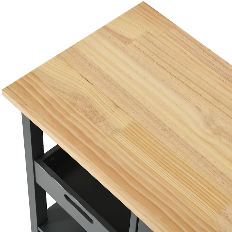 Kitchen Island Cart with Storage, Rolling Kitchen Island e on Wheels with Worktop